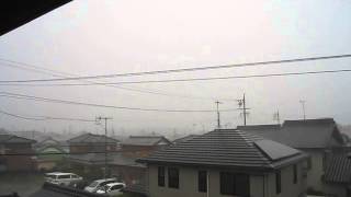 2013　09　16　0800　愛知県豊橋市の台風１８号上陸