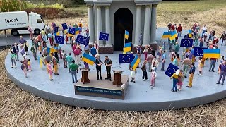 Belgium's tiniest theme park Mini-Europe unveils new models in solidarity with Ukraine