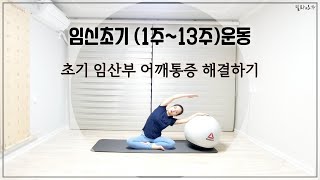 [필라n요가] |임신~13주 까지, 초기 임산부 운동 프로그램 | 어깨통증 해결하기 | 대장 연동운동으로 변비 해결 | 척추 유연성 높이기 | 어깨관절 동작 | 이완과 휴식 |