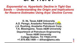 Well Performance Analysis for Tight Gas Sands and Gas Shales by Mr.Thomas A. Blasingame