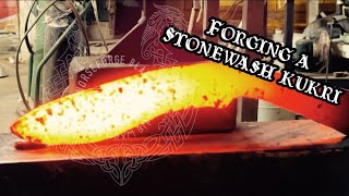 Forging a stonewashed Kukri