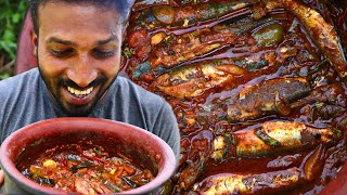 Traditional Sardine Fish Curry Made in Nature/Mathi Fish Village style Cooking