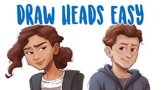 How to draw a head EASY - Loomis method
