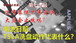 【智胜每日美股】 2020年9月21日  电池日前，TSLA洗盘动作代表什么？没有最低只有更低，大盘会止跌吗？AAPL走势。