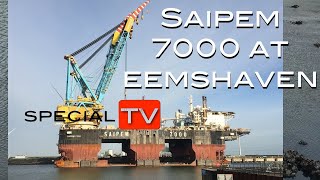 Saipem 7000 at eemshaven to perform standard maintenance and inspection activities on the Saipem 700