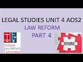 VCE LEGAL STUDIES UNIT 4 AOS2 LAW REFORM PART 4 (VLRC)