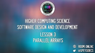 3. Higher Computing Science - Parallel Arrays