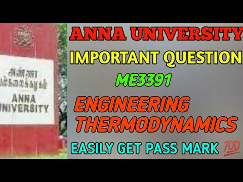 ME3391 ENGINEERING THERMODYNAMICS IMPORTANT QUESTION - ANNA UNIVERSITY ...