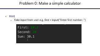 2. Python - Problem 0 Make a simple Calculator [Urdu/Hindi] #python #datascience