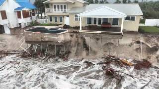 Drone footage of Erosion Damage in Daytona Florida after Hurricane Nicole