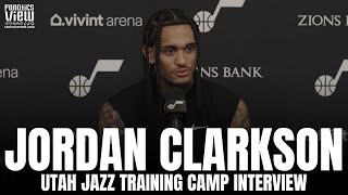 Jordan Clarkson talks Utah Adjustments Witch Coach Hardy & Who's Impressed Him at Utah Camp