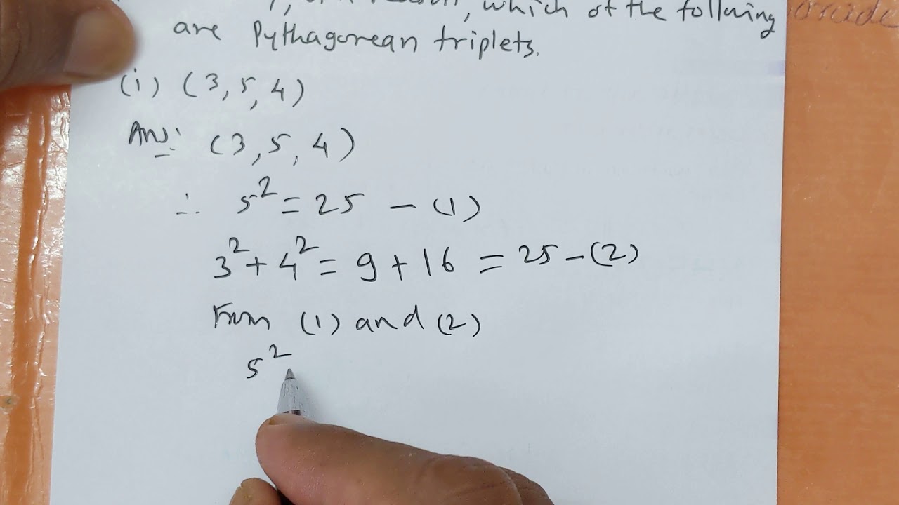 10th Maths2 Pythagorean Triplets - YouTube