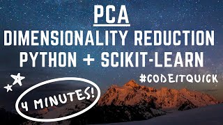 PCA Dimensionality Reduction Python Scikit-Learn #CodeItQuick