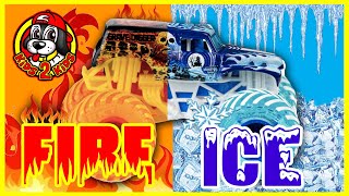 Monster Truck Toys - 🔥 FIRE & ICE ❄️  MONSTER JAM Challenge & Downhill Racing - 1 HOUR COMPILATION!