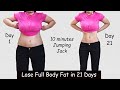 21 Days - Lose Thigh Fat, Arm Fat, Belly Fat | Jumping Jacks Weight Loss Exercise & Cardio Workout