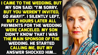 I Came To The Wedding, But My Son Said: “I'm Sorry, You Weren't Invited, Go Away!”. But I... STORIES