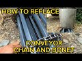 HOW TO REPLACE CONVEYOR CHAIN AND BONET.KUBOTA DC70