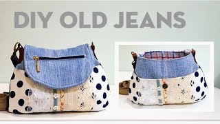 Diy old jeans into beautiful bag | Bag tutorial #HandyMum ❤❤