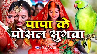 बेटी विवाह गीत || पापा के पोसल सुगवा फिर घरवा आई गे माई || Anshu Priya Shadi Vivah Geet || Kanyadan