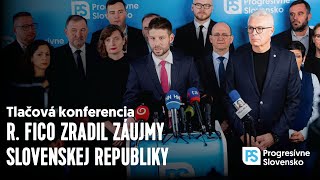 R. Fico zradil záujmy Slovenskej republiky | Tlačová konferencia PS, 23. december 2024