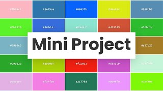 How to create random color palette Generator in JavaScript 2021