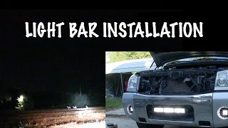 Light Bar Install - How To Install Bumper Mount Light Bar - Nissan Titan Project