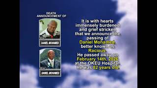 Daniel Mohamed ~ Short Obituary