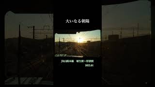 2023.01　JR山陽本線　埴生駅⇒厚狭駅（大いなる朝陽）【前面展望】