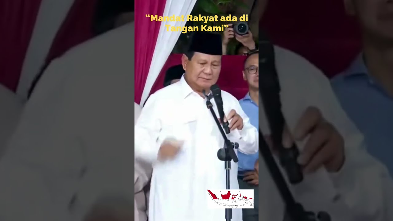 Pidato Prabowo Setelah Dinyatakan Menang Pilpres Oleh KPU #shorts - YouTube