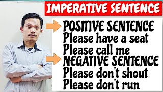 How To Use Imperative Sentence || Positive Imperative || Negative Imperative ||