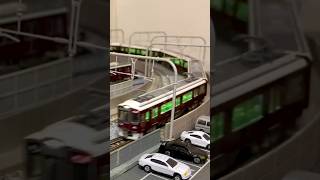 【切り抜き】急カーブを駆け抜ける阪急9300系特急！　Scenes of Japanese railways on N-scale. #shorts