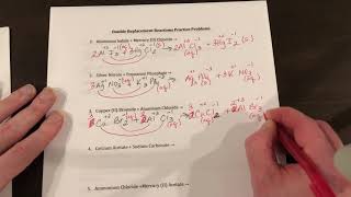 Double Replacement Reactions Practice Problems