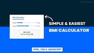 BMI Calculator : How to design Simple BMI Calculator using Javascript | Javascript Tutorial 🔥
