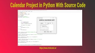 Calendar Project in Python With Source Code | calendar module in pythonopen