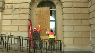 Illinois statehouse boarded up in advance of Biden inauguration