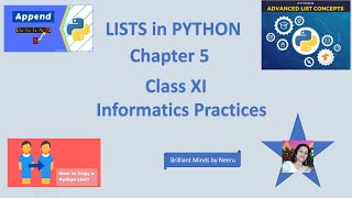 LISTS in PYTHON Chapter 5-LISTS Creation in PYTHON-PYTHON for Beginners-Tutorial on PYTHON LISTS