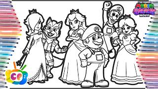 The Super Mario galaxy movie ALL characters / Super mario galaxy movie coloring page