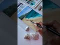 Beach landscape in watercolor