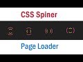 CSS Spinner Animation | CSS Loading Spinner | CSS Page Loading Animation | csPoint