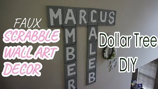 SCRABBLE WALL ART DIY | DOLLAR TREE DIY | Faux Scrabble Tiles