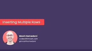 3 Inserting Multiple Rows