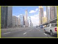 dubai 4k driving sheikh zayed road dubai best architectural views of road side buildings