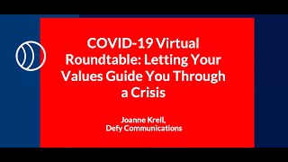 COVID-19 Virtual Roundtable: Leadership Communications