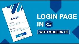 How To Create Login Form in C# Windows Forms| Visual Studio 2022 + Source Code