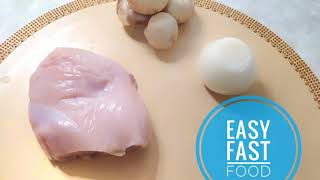 easy fast food: This food is tasty and is prepared