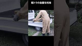 軽トラで玉切り台 #薪 #diy #チェーンソー