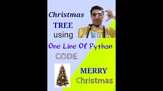Christmas tree code using 1 Line of Python Code|Merry Christmas