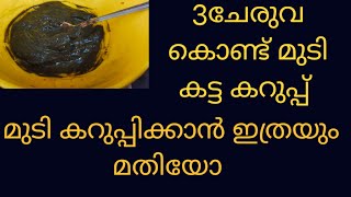 Natural hair dye/വെളുത്ത മുടി കറുപ്പിക്കാൻ കഞ്ഞി വെള്ളം മതി