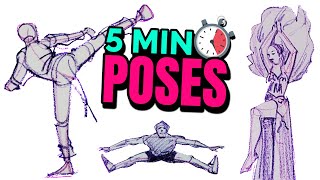 Draw ANY POSE in 5 Min! (timed figure drawing practice)