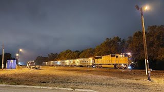 Rainy Night Action in Terre Haute, IN with New Brightline Cars